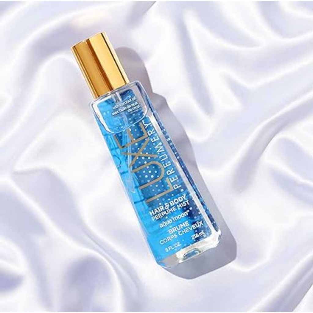Luxe Perfumery, Aqua Moon Hair & Body Perfume Mist, Refreshing fragrance mist for hair and body