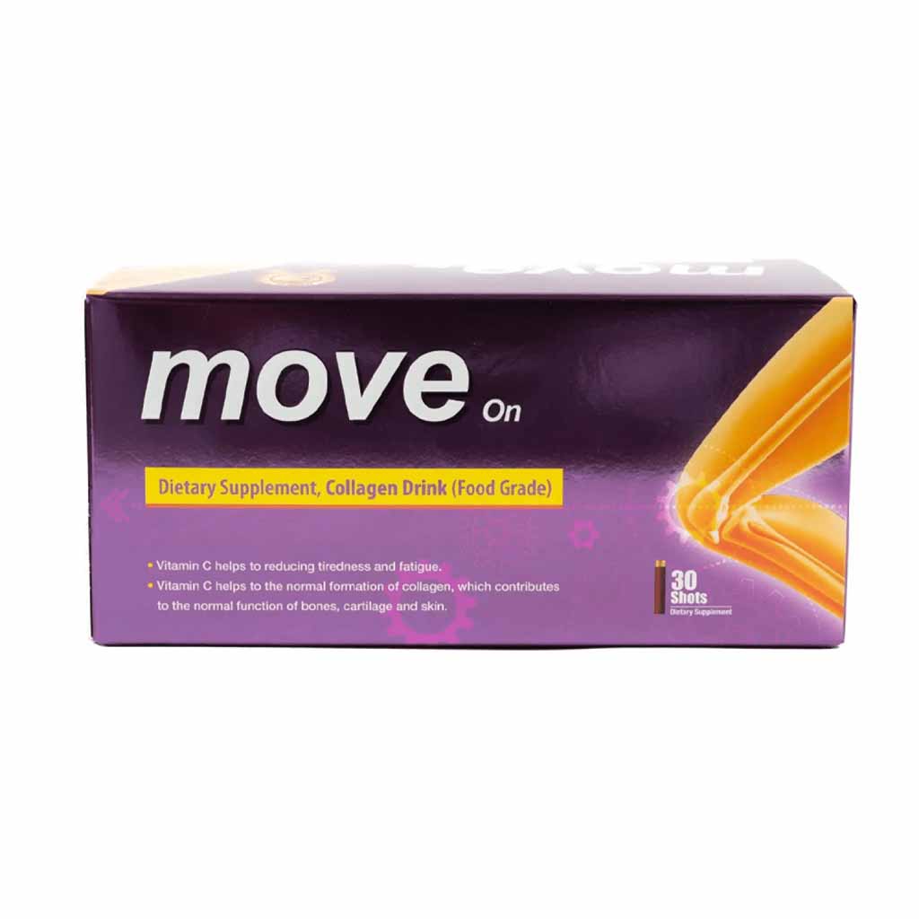 Move On, Collagen Drink, Nutritional collagen drink for skin and joint health, 30 shots