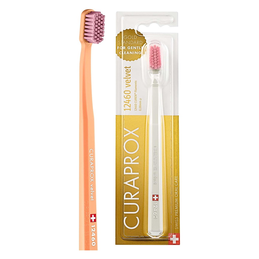 Curaprox, Velvet Bristle Toothbrush CS 12460, Extra soft bristles for gentle cleaning