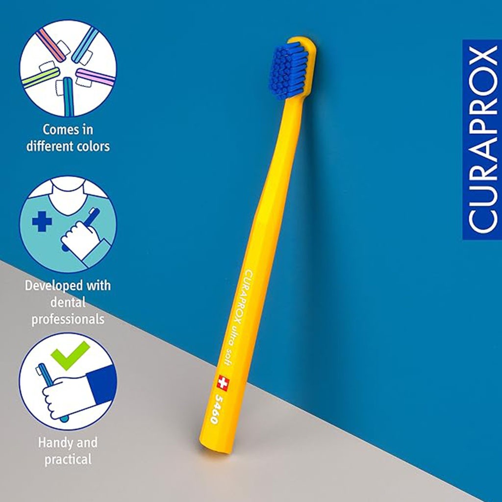 Curaprox, CS 5460 ultra soft bristles toothbrush, Extra soft manual toothbrush for sensitive gums