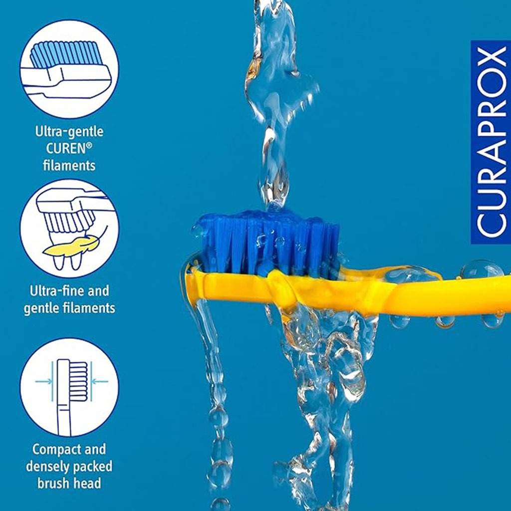 Curaprox, CS 5460 ultra soft bristles toothbrush, Extra soft manual toothbrush for sensitive gums