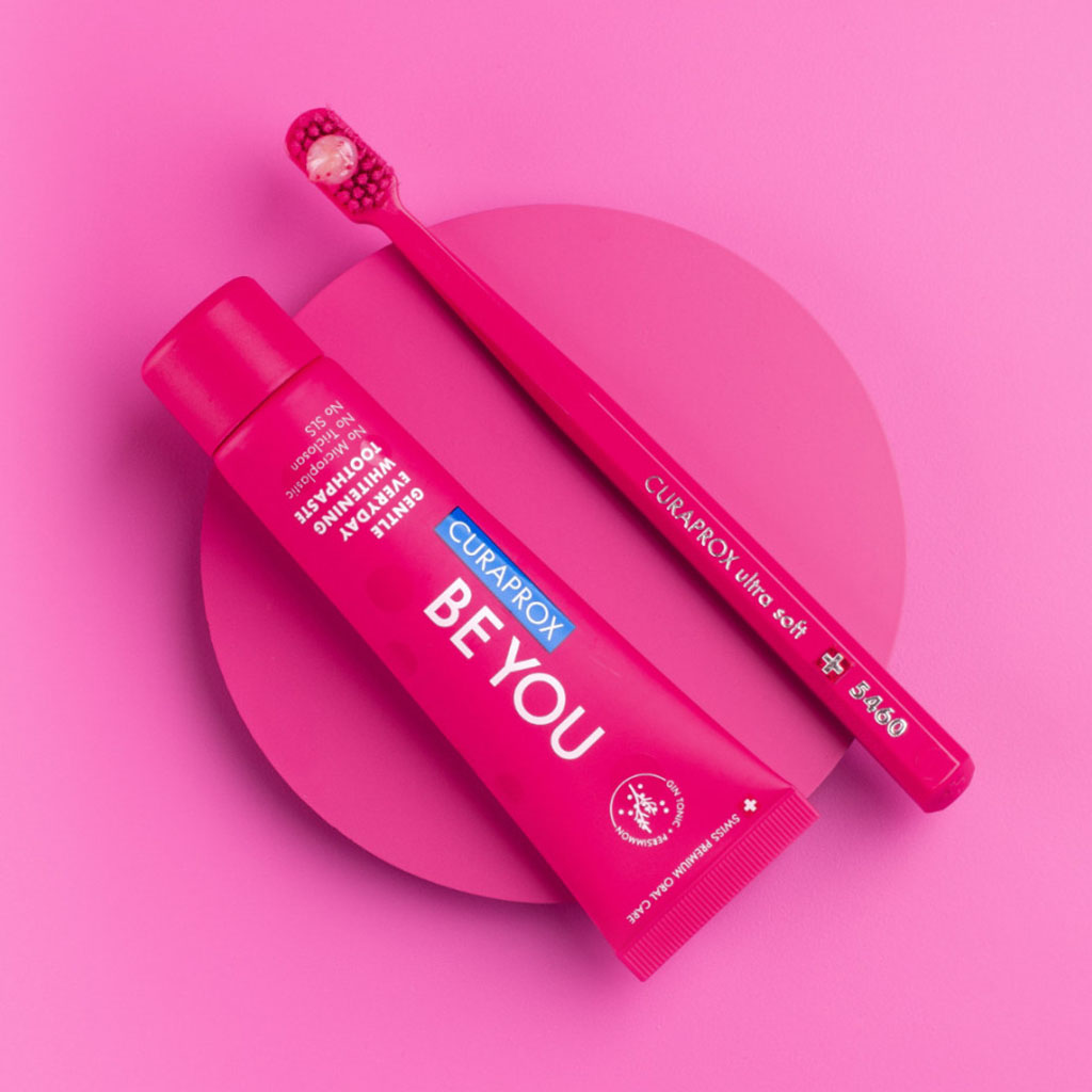 Curaprox, Be You watermelon toothpaste pink, Fluoride toothpaste with refreshing watermelon flavor, 60 ml