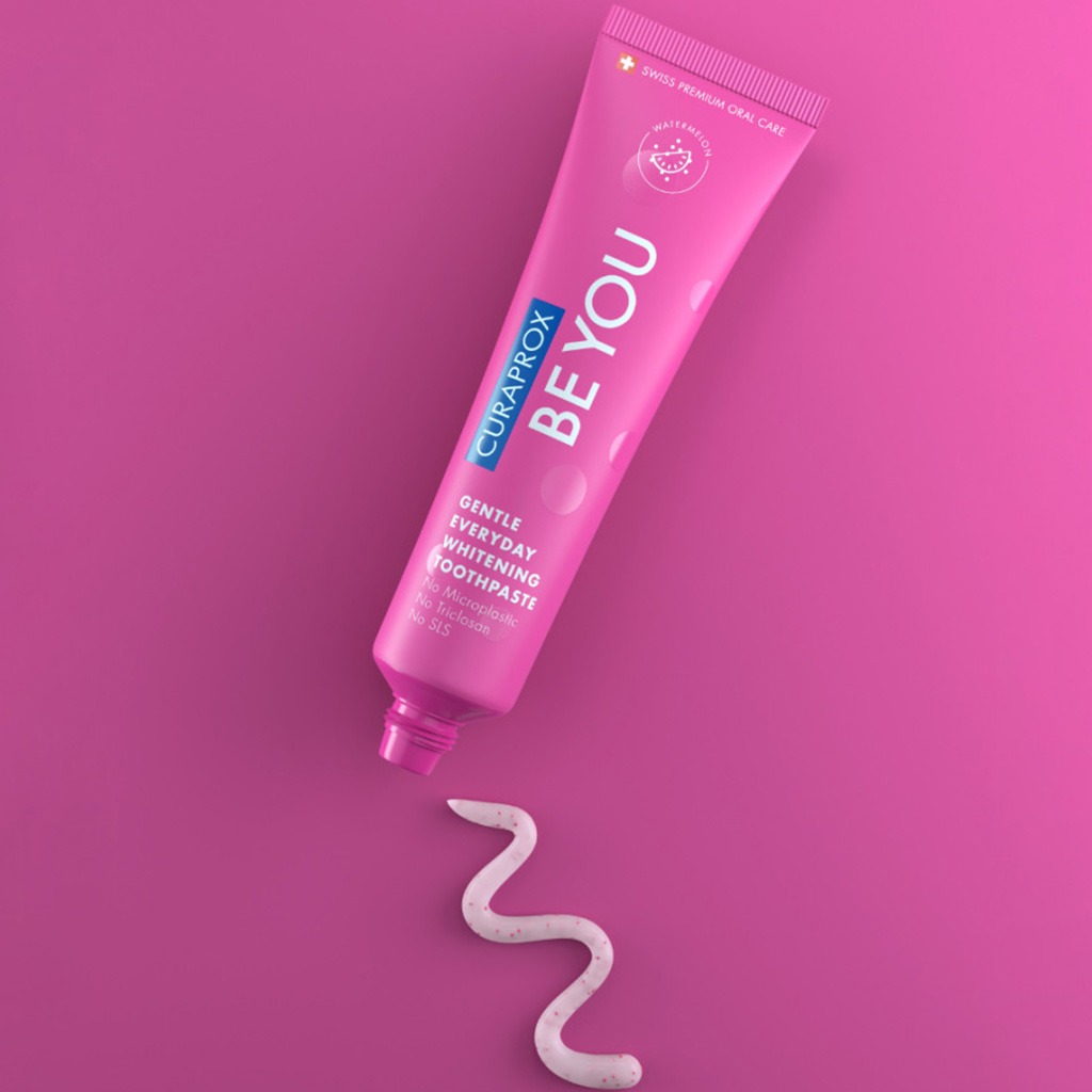 Curaprox, Be You watermelon toothpaste pink, Fluoride toothpaste with refreshing watermelon flavor, 60 ml