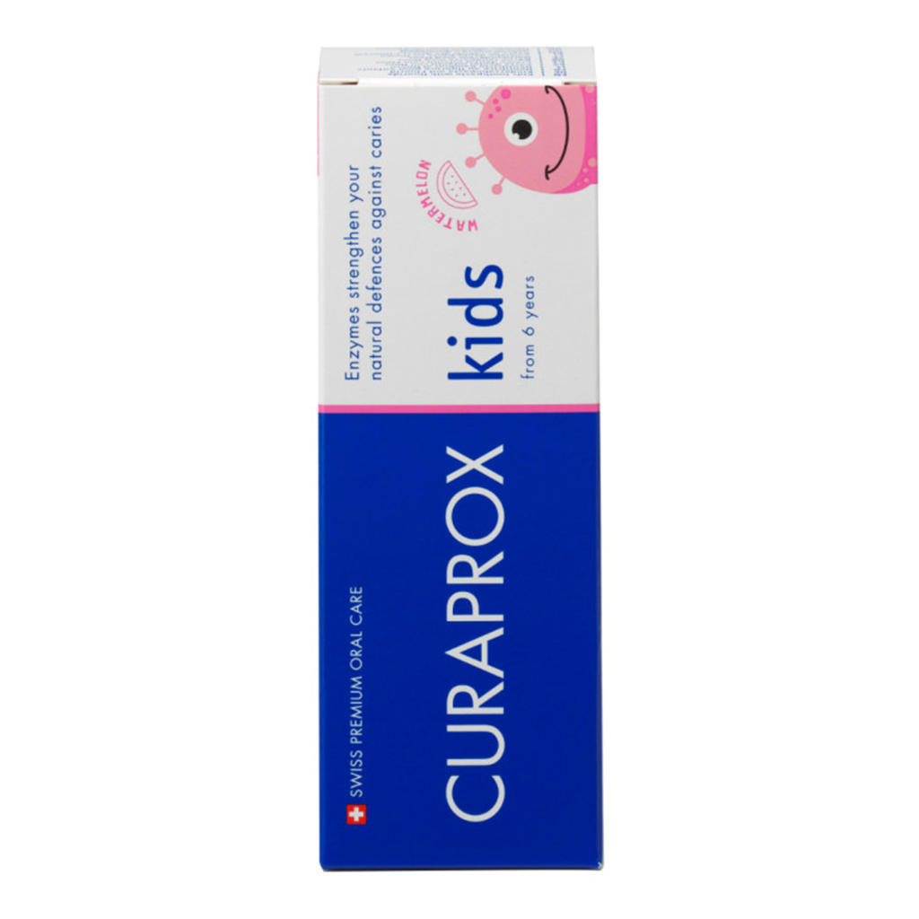 Curaprox, Kids watermelon fluoride toothpaste 1450 ppm, Fluoride toothpaste with watermelon flavor for kids, 60 ml