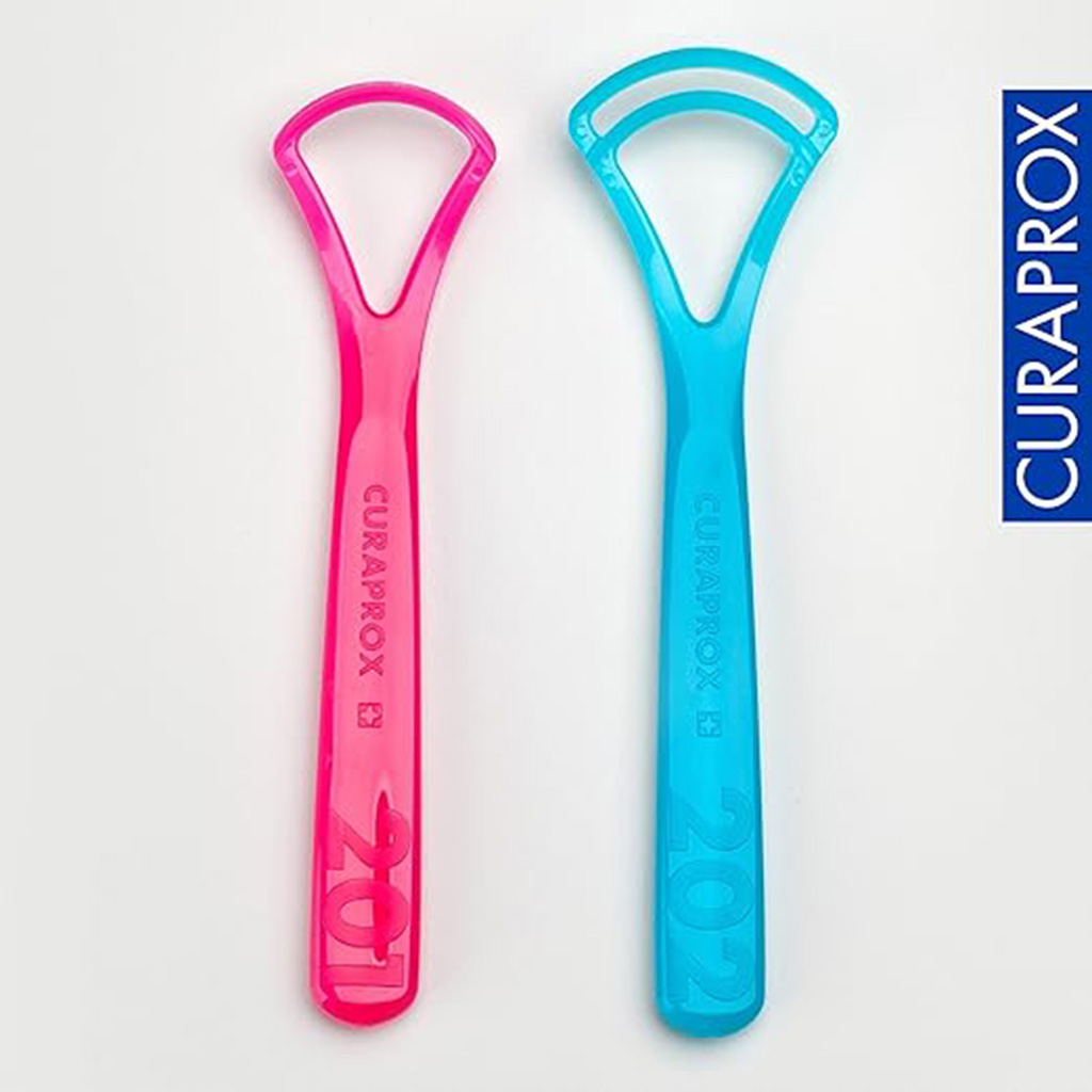 Curaprox, 203 Tongue Cleaner Duo Pack, Gentle tongue cleaner for fresh breath, 2 pieces