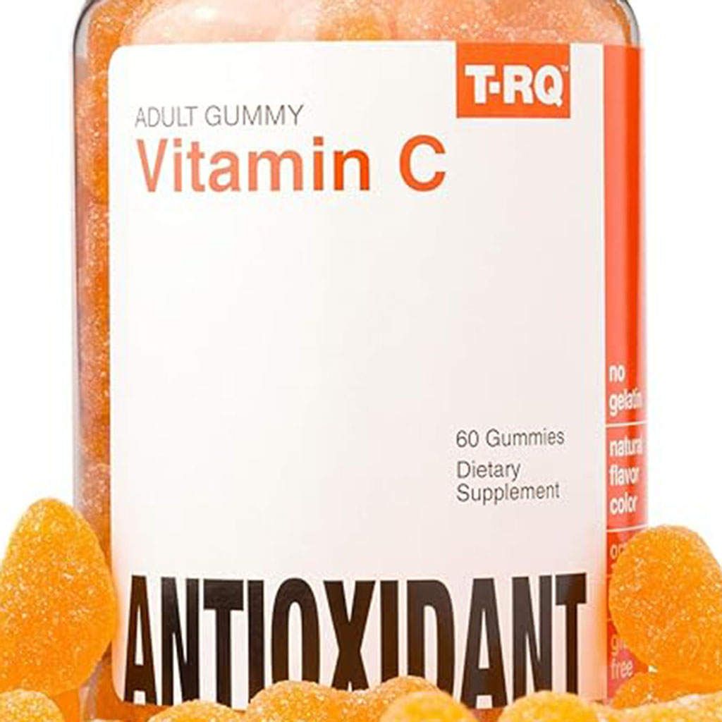 T-RQ, Vitamin C Gummies, Immune support chewable vitamin gummies, 60 pieces