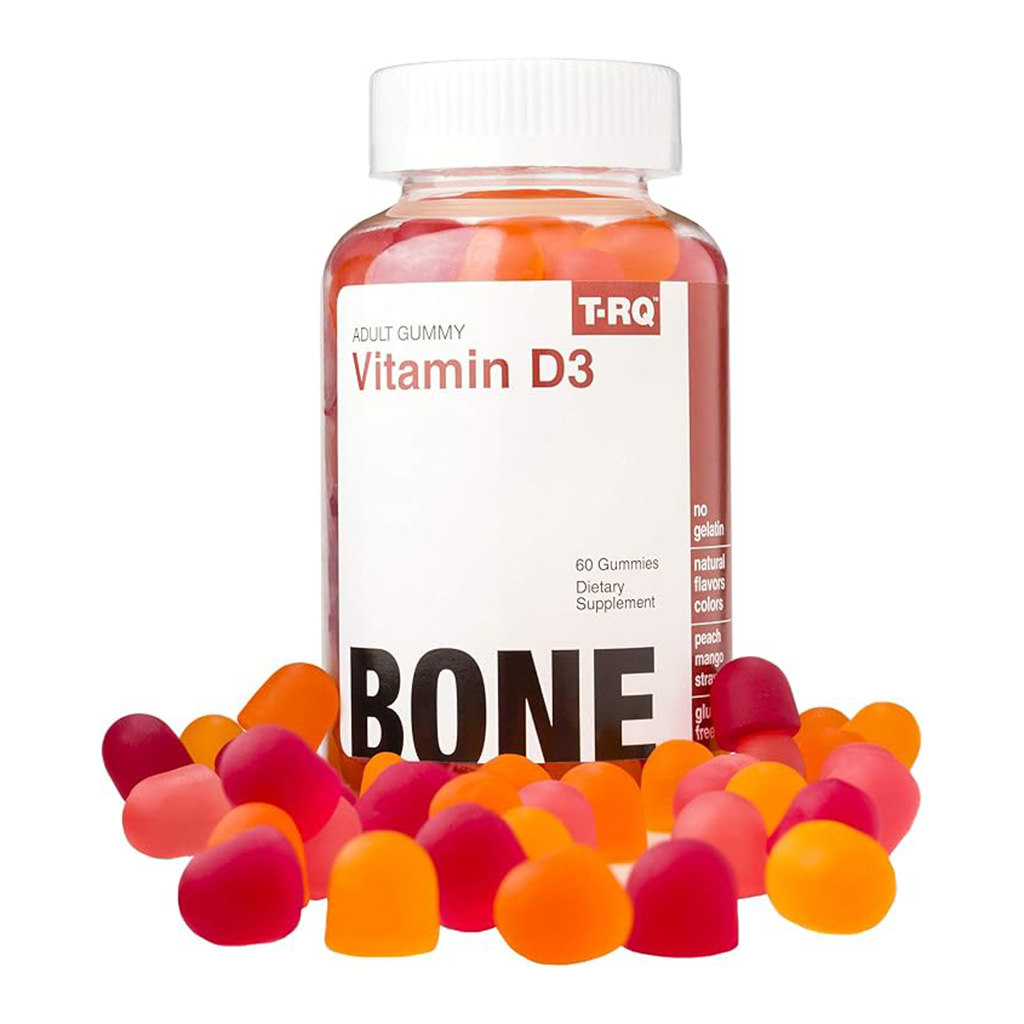 T-RQ, Vitamin D Gummy, Chewable vitamin D gummies for bone health, 60 pcs