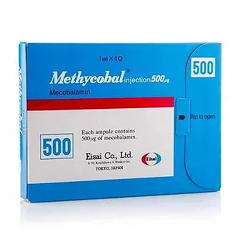 Methycobal, Injection 500mcg, Vitamin B12 injection for nerve health, 1ml ampoules