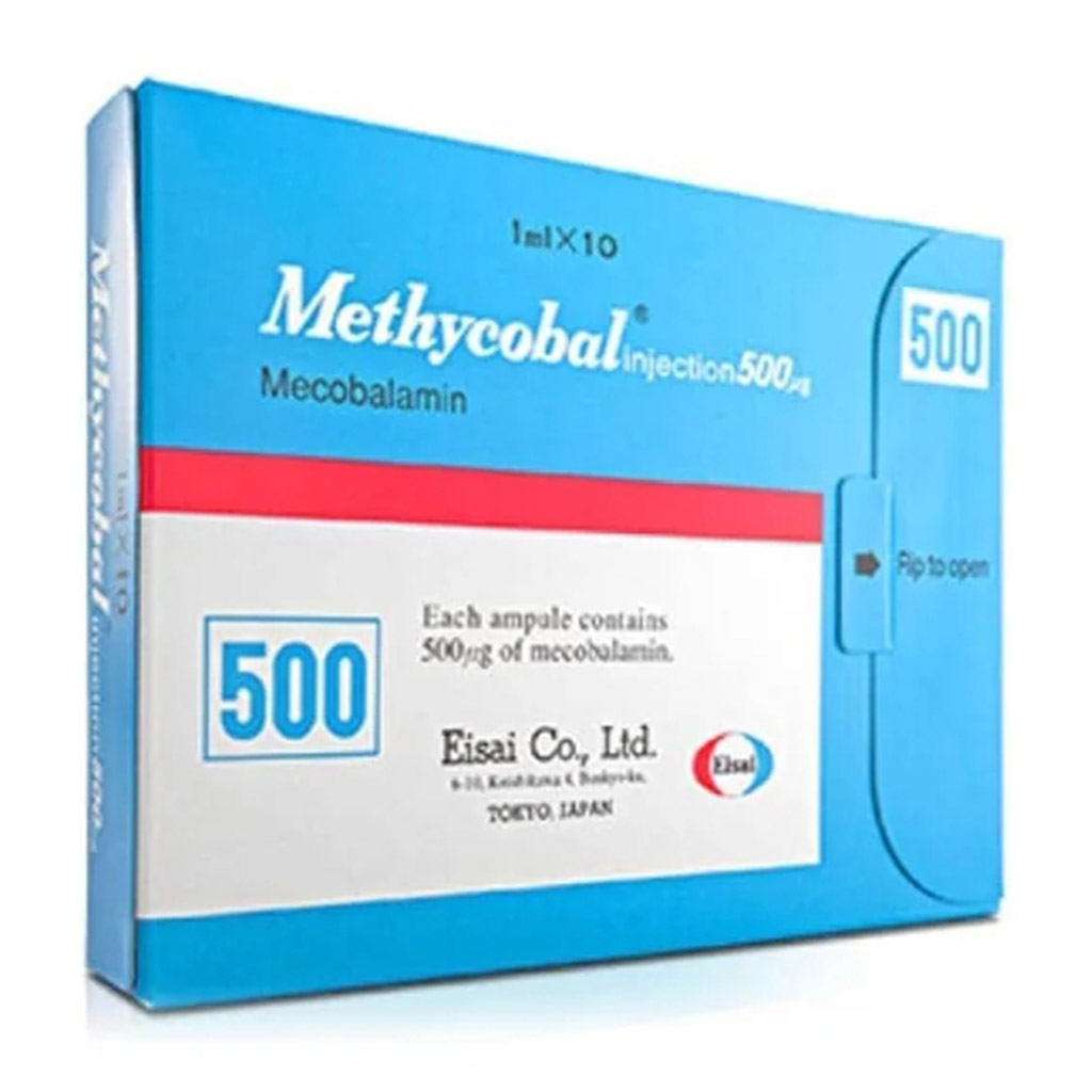 Methycobal, Injection 500mcg, Vitamin B12 injection for nerve health, 1ml ampoules