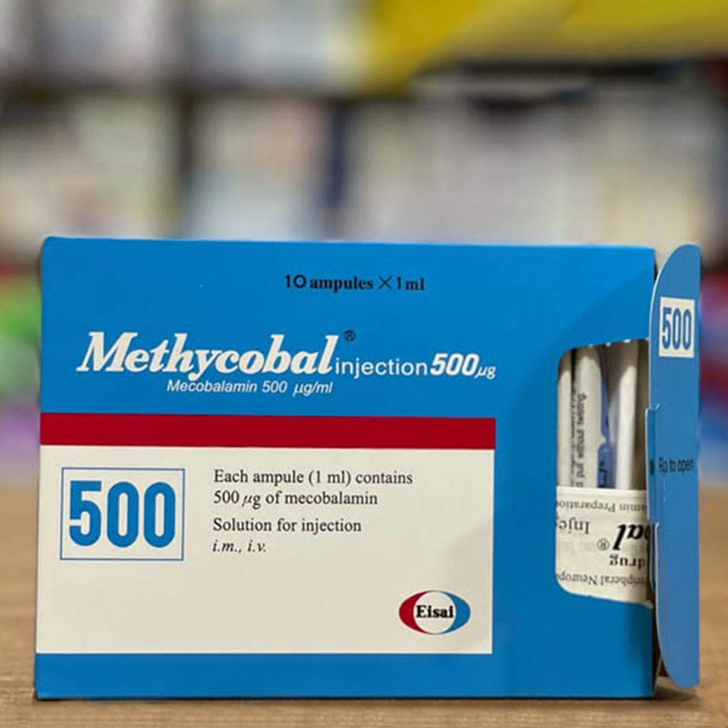 Methycobal, Injection 500mcg, Vitamin B12 injection for nerve health, 1ml ampoules