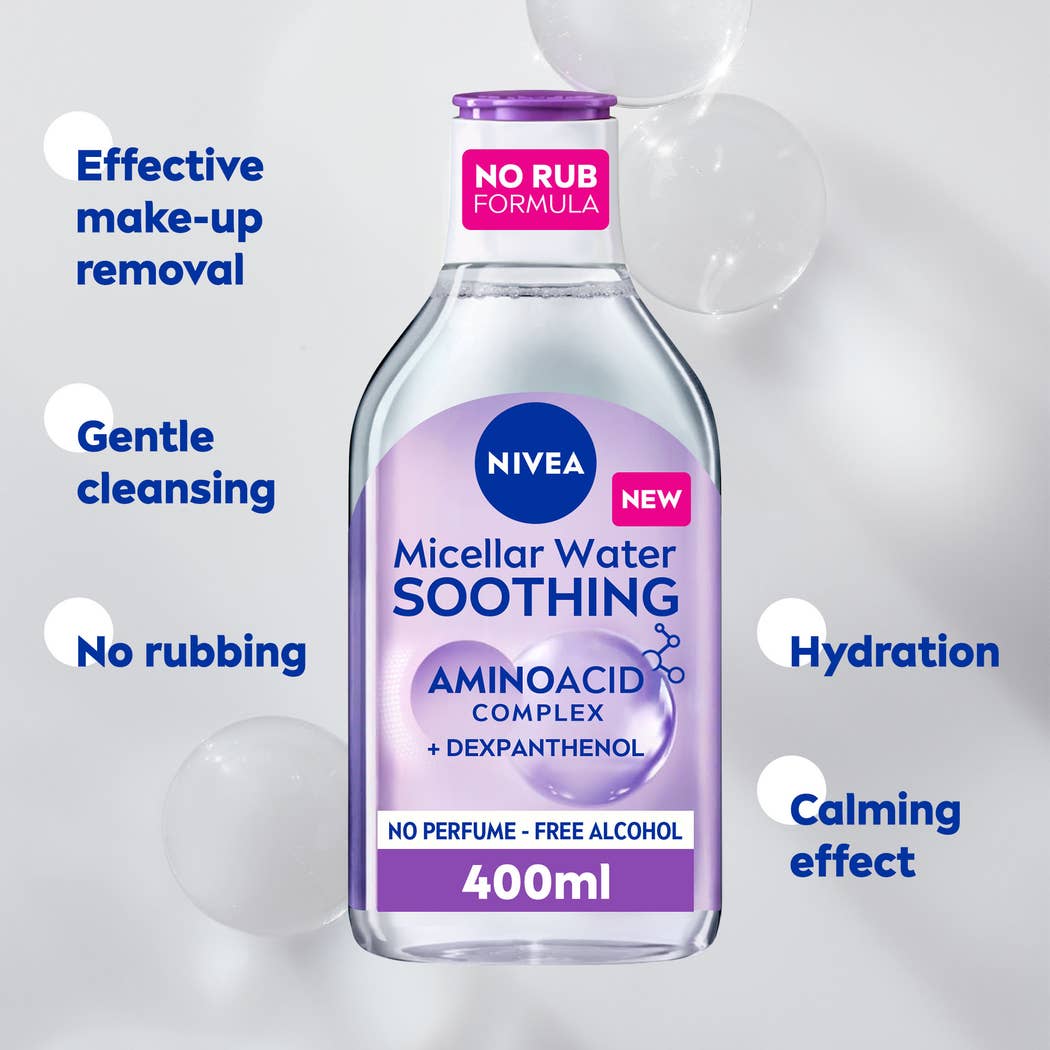 Nivea, Rose Care Organic Micellar Water, Gentle makeup remover with rose extract, 400 ml