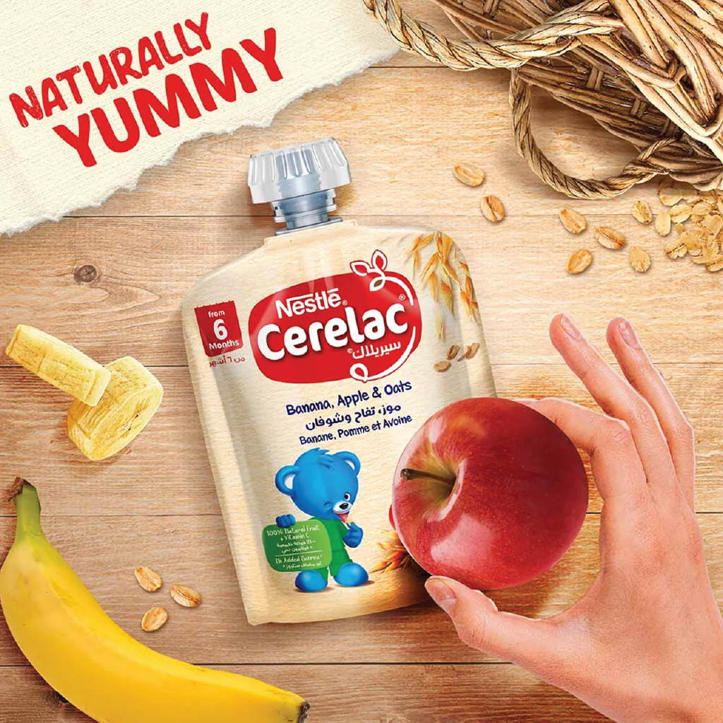 Cerelac Puree Apple Banana Oat 90G