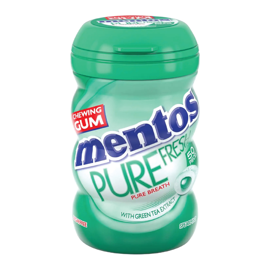 Mentos, Chewing Gum Purefresh, Refreshing flavor for clean breath, 50 pieces